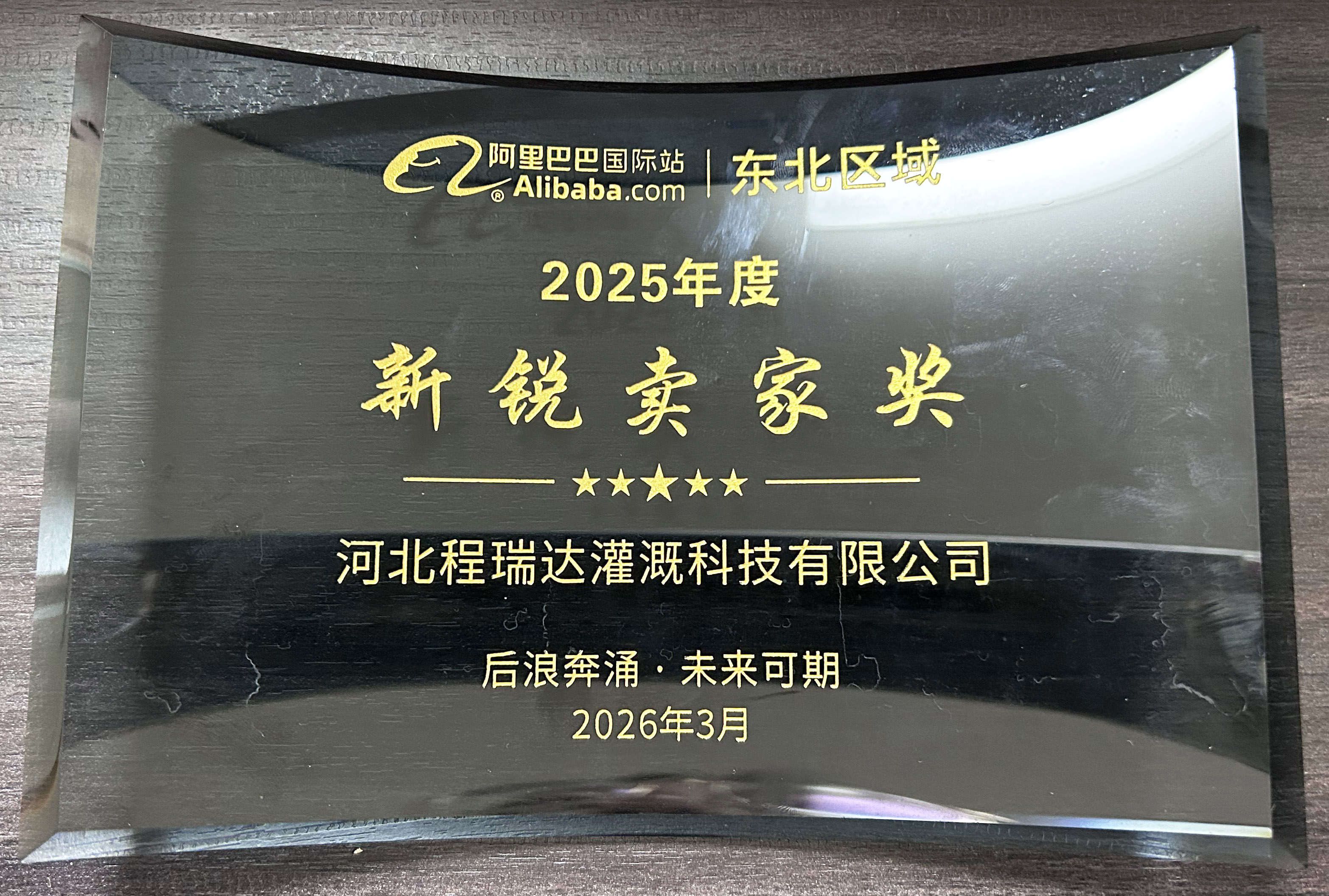 云浮程瑞达灌溉 | 荣获阿里国际站新锐卖家奖